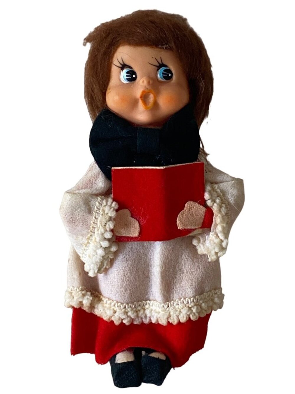Christmas Caroler Choir Doll 1960s Japan 7In Figure